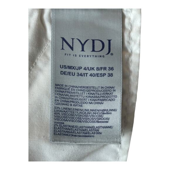 NYDJ Shorts relaxed linen casual tan size 4 - Picture 4 of 6